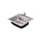 American Standard 20SB.8252283C.075 Colony 25x22 Single Bowl Kitchen Sink Kit with Faucet and Drain, Stainless Steel