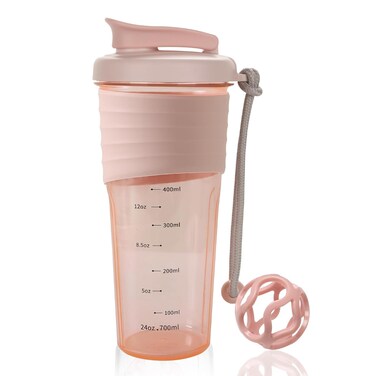 kuoleopa Protein Shaker Bottle,Sports Blender Bottles for Protein Mixes with Whisk Ball,Mixer Bottle,Portable Pre Workout Whey Protein Drink Shaker Cup&iuml;&frac14;&OElig;Midnight Pink