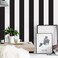 Cohoo Home Black and White Wallpaper Peel and Stick Contact Paper for Cabinets Striped Contact Paper Modern Self-Adhesive Removable Wallpaper for Bedroom Bathroom Waterproof Sticker Wall 197inL 18inW