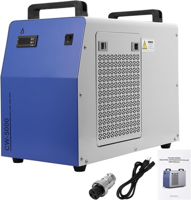Cw-5000 Industrial Water Chiller 7L 1.14HP 2.64gpm Water Cooling System for 40W 50W 60W 70W 80W 90W 100W Co2 Engraving &amp; Cutting Machines,Cools 3868 Btu/Hour