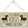 Horse Door Signs and Plaques Horses Make It Better Country Style Accessory Gift Sign for Horse Lovers (US-G066)