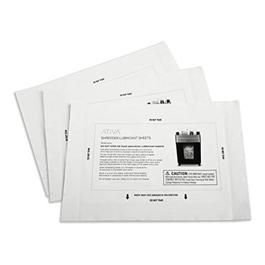 Ativa&acirc;&bdquo;&cent; Shredder Lubricant Sheets, Pack Of 100 Sheets
