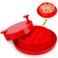 Chicken Shredder Tool Twist Large - Meat Shredder Tool Twist with Handles Chicken Breast Shredder Kitchen Gadget Red Chicken Grinder - Shredded Chicken Tool with Non-Slip Base Shred Machine for Pork