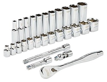 Milwaukee Ratchet-Socket Set SAE 3/8IN 48-22-9408