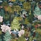 Forest Animal Plants wallpaper Peel and Stick Rabbits Fox Squirrel Owl Green Hedgehog Leaf Self Adhesive Removable Easy Peel Off floral Contact Paper Stick on wallpaper Renter Friendly 17.71"x118.1