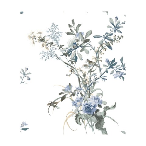 York Wallcoverings PSW1367RL Linen and Apricot Wild Flowers Premium Peel and Stick Wallpaper