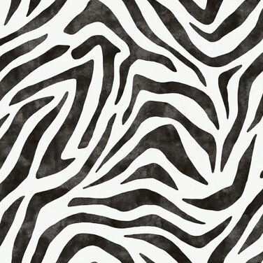 NuWallpaper x RuPaul RuZebra Black Peel and Stick Wallpaper, RPS6141