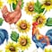 MAGAFA Rooster Chicken Sunflowers Farm Peel and Stick Wallpaper Self Adhesive Removable Easy Peel Off Stick on Wallpaper Contact Paper for Cabinet Bedroom Renter Friendly 17.71&acirc;&euro;&oelig;x118.1&acirc;&euro;