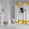 Shower Curtains for Bathroom Honey Bumble Bee Hive Cute Cartoon Waterproof Polyester Fabric Bathtub Shower Curtains with 12 Hooks Modern Machine Washable Durable,72x72 Inch