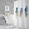 Cipcici Plumes 2 Shower Curtain, Heavy Duty Design with 12 Grommets and Hooks, 72 x 72 Inches