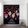 HGOD DESIGNS Day of The Dead Shower Curtain Set with 12 Hooks Funny Flower Skull Dia De Los Muertos Sugar Design Bath Curtains Shower Curtain Size 72"X72