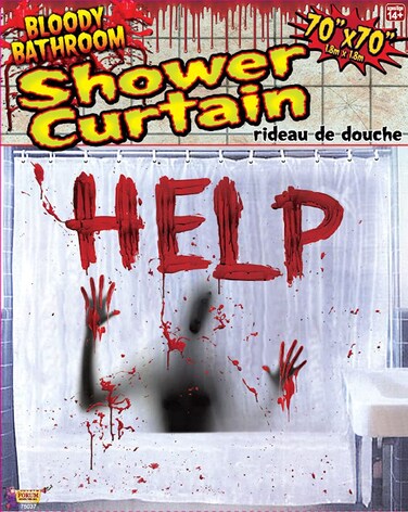 Rubies Bloody Bathroom Shower Curtain