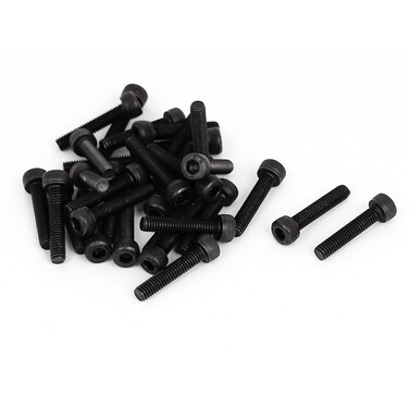 uxcell&Acirc;&reg; M4 x 20mm 12.9 Alloy Steel Hex Socket Head Cap Screws Bolt Black 30pcs