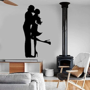 Kissing Couples Loving Couples Romantic Vinyl Bedroom Decoration Detachable Art Deco Stickers Personalized Sports Wall Stickers Mural 58X31Cm