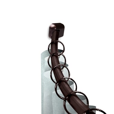 Rod Desyne 1" Curved Shower Curtain Rod, 41-72 inch, Bronze