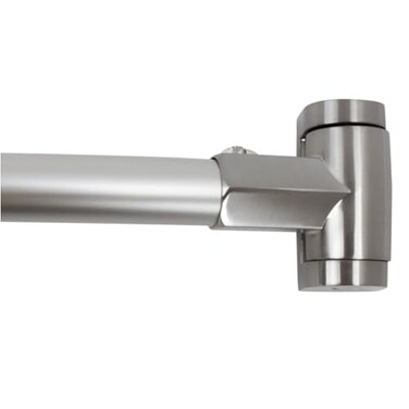 Adjustable Curved Shower Curtain Rod, Rustproof Aluminum, Adds Space and Adjusts from 36 in to 61 in, Telescoping Design, Elegant Finish (Brushed Nickel)