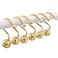 Gold Shower Curtain Hooks Decorative Shower Rings for Curtain - Set of 12 Rustproof Metal Shower Curtain Hanger Rings Hooks for Bathroom