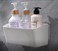 LADYBEE7LES Bath Shelve, Adhesive Shelf Shower Caddy Bathroom Organizer, No Drill Wall Mounted Shower Caddy Basket Plastic&iuml;&frac14;&OElig;White Storage Rack for Bathroom/Kitchen