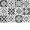 Kakofaci Black and White Tile Wall Stickers 12 Pcs (6X6 in) Kitchen and Bathroom Backsplash Decorative Stickers Removable Waterproof Decals Peel and Stick