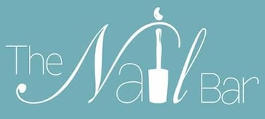 The Nail Bar Logo Wall Window Sticker Manicure Design Wall Decal Nail Art Wall Stickers Office Living Room Stylish Mural 23 X 12 in (White)