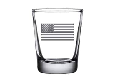Rogue River Tactical USA Flag Subdued Shot Glass Gift For Military Veteran or Patriotic American