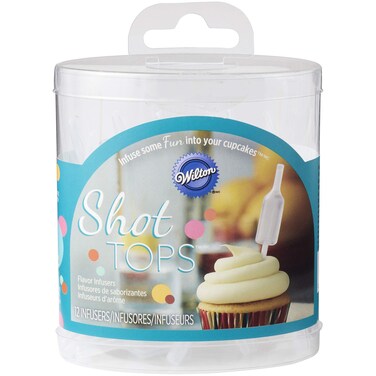Wilton Bottle-Shaped Shot Tops Flavor Infusers, white