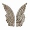 Zeckos Set of 2 Distressed Antique White Angel Wing Wall Sculptures - Perfect Decoration for Nursery, Bedroom, Living Room - Each 11 Inches High - Easy Mounting