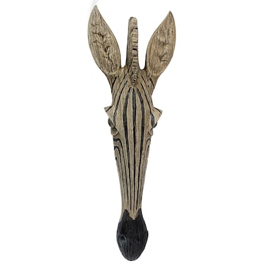 Design Toscano Animal Mask of the Savannah Wall Sculpture: Zebra