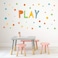 Play Wall Decals Playroom Wall Decor Modern Wall Decals for Kids Girls Boys Bedroom Nursery Wall Stickers Star Wall Decals Dots Wall Art A62 (Play Room)