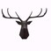 Deer Head Wall Decor - Faux Taxidermy Animal Head Wall Art - Geometry Deer Head Home Decor,8 Point Buck Deer Head Bust Wall Hanging (Black, 27.5''Wx20''H)