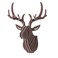 Hooshing Wall Decor Deer Head Antler DIY 3D Wooden Puzzle Sculpture Trophy Brown Wall Decoration for Home Living Room Office