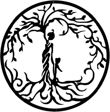 sitfe Metal Tree of Life - Mother with Children Metal Wall Art Hanging Sculptures, Home Decor Tree of Life Metal Wall Decoration, Personalized Art 3D Modern Wall Sculpture (A Child)