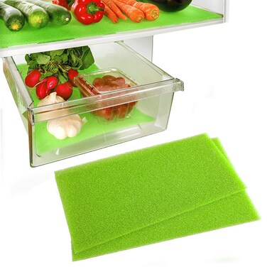 Dualplex&Acirc;&reg; Fruit &amp; Veggie Life Extender Liner for Fridge Refrigerator Shelves, 15 x 24 Inches (2 Pack) &acirc;&euro;&ldquo; Extends The Life of Your Produce &amp; Prevents Spoilage