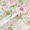 Vintage Green Rose Wallpaper Peel Stick Shelf Liner Funitures Dresser Drawer Cabinet Adhesive Paper Decor 17.7 Inch by 100 Inch