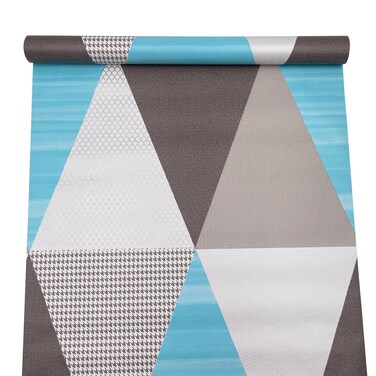 Yifely Nordic Style Shelf Liner Peel and Stick Triangle Pattern PVC Drawer Paper Covering Home Laptop Notebook Computer Desk 17.7 Inch by 9.8 Feet