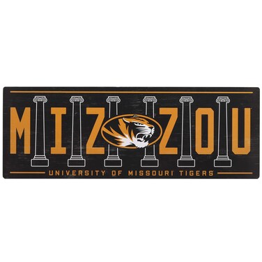 University of Missouri Mizzou Wood Wall Decor - Large Missouri Tigers Sign for Man Cave or Dorm Room