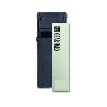 GEARHALO skate blade sharpening stone - Fine honing stone, skates sharpening stone with protective canvas sleeve