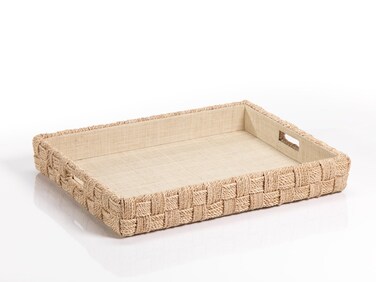 Zodax Abaca Rope Serving Tray, Large