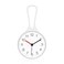 mooas Loop Bathroom Clock (White, 3.16 x 1.31 x 6.02 inch), Waterproof Shower Clock, Kitchen Clock, Non-Ticking Battery Operated