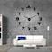 The Geeky Days Weightlifting Fitness Room Wall Decor DIY Giant Wall Clock Mirror Effect Powerlifting Frameless Large Wall Clock Gym Wall Watch (Black)