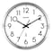 Sharp Atomic Analog Wall Clock - 12" Silver Brushed Finish - Sets Automatically- Battery Operated - Easy to Read - Easy to Use&acirc;&euro;&ldquo; Modern Design and Style