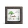 DEMDACO Home Sweet Home Whimsical Design Stone Art Green 4 x 4 Wood Composite Shadow Box