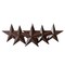 CVHOMEDECO. Country Rustic Antique Vintage Gifts Metal Barn Star Wall/Door Decor, 4-Inch, Set of 6. (Burgundy)