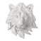 WALL CHARMERS Mini White Faux Lion Head Wall Hanging - 9" White Faux Taxidermy Animal Head Wall Decor - Handmade Farmhouse Decor