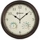 Geevon 14 Inch Retro Wall Clocks Battery Operated with Hygrometer and Thermometer Combo, Silent Wall Clock Non-Ticking Quartz Decorative for Kitchen Living Room School Bedroom