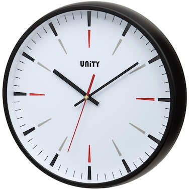 Unity Wall Clock, Gibson, Black, Silent Sweep, 32cm / 12.5-Inch