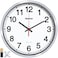 Geevon 12 Inch Atomic Analog Wall Clock, Sets Automatically Wall Clock Battery Operated, Easy to Read Atomic Clock for Kitchen/School/Classroom/Living Room (Silver Frame)