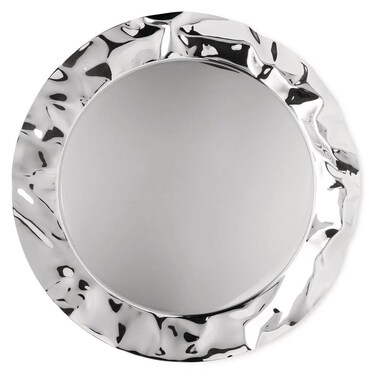 Alessi Foix Round Tray Silver 44cm x 3cm