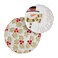Mud Pie Snowman Holly Nested Platter, small 10" dia   large 13" dia,Gray