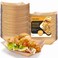RAIHOMKIT 3 lb Paper Food Boats,100 Pack Kraft Paper Food Trays Disposable,Heavy Duty Food Boats Disposable Nacho Trays,Paper Serving Boats for Party Picnic Hot Dog Snack Nachos French Fries (Brown)